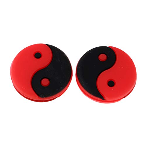 LEIPUPA 2 Pack Tennis Racket Vibration Dampener - Easy Use & Durable - Red Black