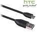 HTC New Original OEM USB Sync Data Cable Charger for HTC One/S/V/X/X+, EVO 4G LTE - Non-Retail Packaging - Black