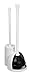 mDesign Slim Toilet Bowl Brush and Plunger Set for Bathroom Storage - White