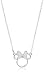 Disney Sterling Silver Minnie Mouse with Bow Silhouette Necklace