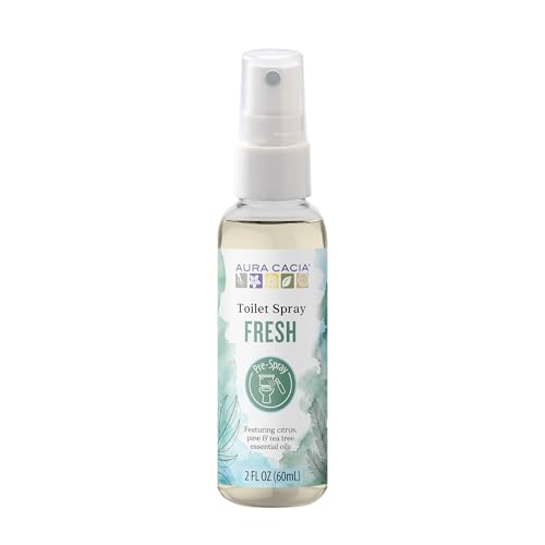 Aura Cacia Fresh Toilet Spray 2 Fl. oz. - Light Aroma, No Synthetic Fragrances