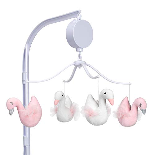 Bedtime Originals Blossom Pink/White Swan Musical Baby Crib Mobile - Thumbnail 5