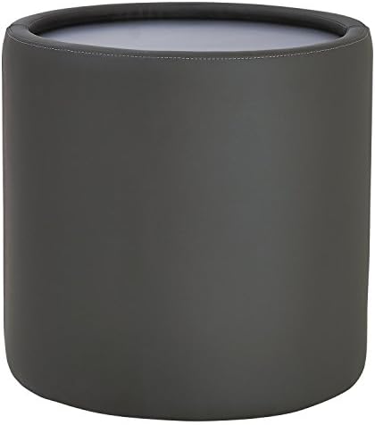 Alera WE Series Collaboration Seating Circle Table, 18" Diameter x 18" Height, Slate Leather