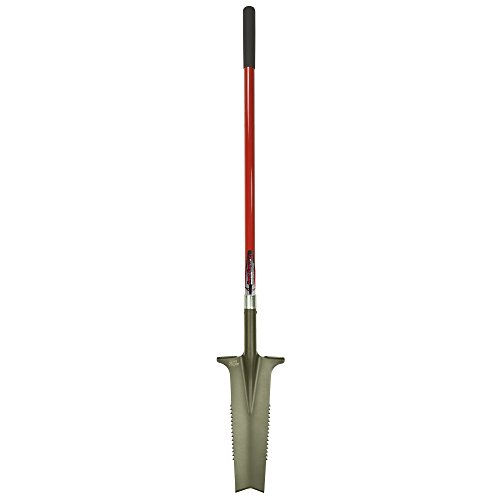 Radius Garden 22911 Root Slayer Drain Spade Xl Shovels, Red