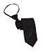Poly Satin Pre-tied Extra Long Zipper Tie (Black)