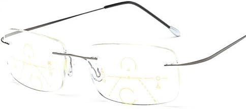 Ultralight Titanium Multifocus Glasses For Men Women 3 Powers in 1 Reader