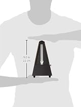 Wittner Metronome Taktell Pyramid Shape Maelzel 810 Solid Wood Matte Black view 3