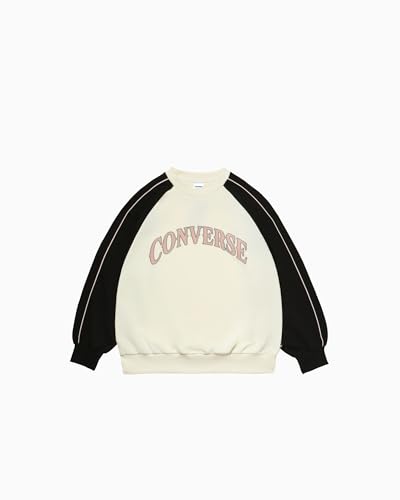 [コンバース] COLOR BLOCK SWEAT CREW TOP LADIES IVORY S