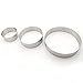 Funwhale 3 Tier Round Multilayer Anniversary Birthday Cake Baking Pans,Stainless Steel 3 Big Sizes Rings Molding Mousse Cake Rings(Round shape,4 Inch 6Inch 7.8Inch,Set of 3)