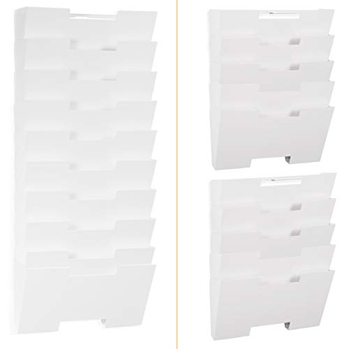 Wallniture Lisbon Wall Mounted Steel File Holder Organizer Rack 10