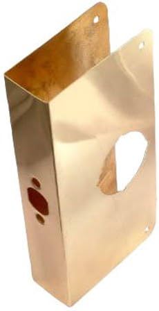 First Watch Security Door Reinforcer, Backset 2-3/4 Inch Door Thickness 1-3/4 Inch Polished Brass - Solid Brass Finish