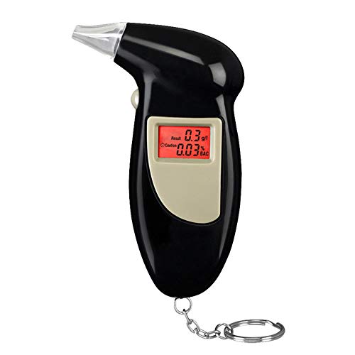 Fokine LCD Display Professional Digital Alcohol Tester Breathalyzer Analyzer Detector Test Alkomat Breathaly LCD Screen Test Device (Multicolor)