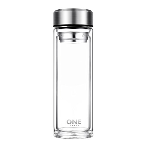 ONEISALL 34oz Large Tea Infuser Bottle Tea Tumbler with Filter Double