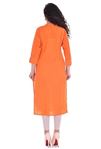 ahira women's cotton solid self design kurti (printex)