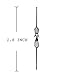 H&D 100pcs Chrome Bow Tie Clips, Butterfly Clips for Fastening Crystals, Feng Shui, Chandelier Crystals, Lamp Crystals, Ceiling Light Crystals (40mm)