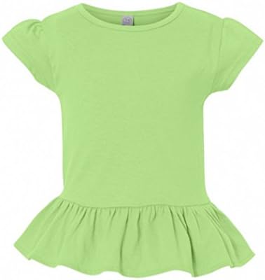 LC Boutique Little Girls Wide Ruffle T Shirt for toddlers sizes 2T-6