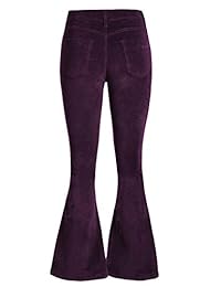 Pantalones clásicos de terciopelo para dama con campana acampanada
