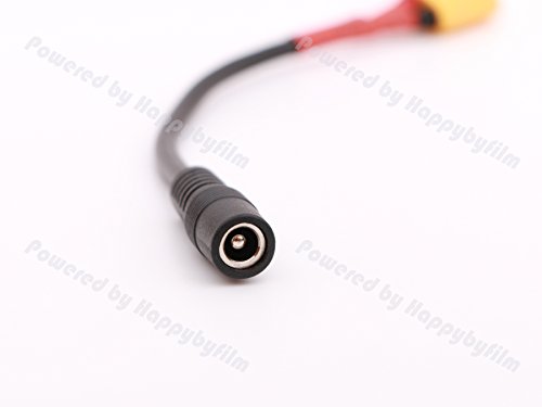XT60 Male Plug to 5.5mm/2.5mm DC Female Jack Power Charge Cable for RC FPV Power