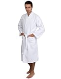 TowelSelections Men's Robe, Turkish Cotton Kimono Waffle Bathrobe Made in Turkey