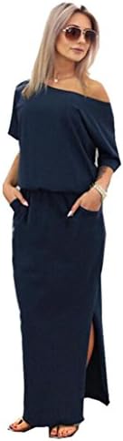 HODOD Fashion Sexy Women's Women Bohemia Style Long Maxi Evening Party Dress with Pocket