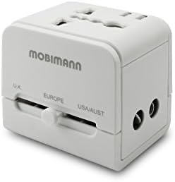 Mobimann Universal World Travel Adapter - UK, US, AU, Europe Plug Adapter - Over 150 Countries &amp; Surge Protection