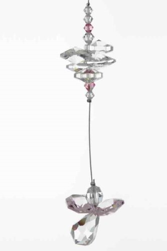 Cascade Crystal Guardian Angel Birthstone Suncatcher JUNE - LIGHT AMETHYST - Embellished with Swarovski Crystals