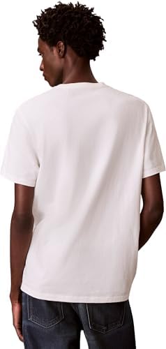 Uomo T-Shirt Maniche Corte con Scollo Rotondo, Bianco (White Greige), M