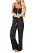 sullcom Women Summer Solid Sleeveless Wide Leg Jumpsuit Casual Spaghetti Strap Stretchy Long Pant Rompers