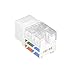 VCE RJ45 Cat6A Keystone Jack UL Listed 25-Pack, 10 Gbps Slim Profile Modular Ethernet Jacks Insert 110-Type UTP 90-Degree, White