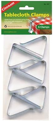Coghlans 6 Pack, Rust Resistant Spring Steel Tablecloth Clamp 527