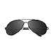 PGXT Premium Full Mirrored Aviator W/ Flash Mirror Lens Uv400 Sunglasses Eyewear Black