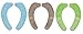 Sinland Paste-type Portable and Washable Toilet Seat Warmer Toilet Seat Cover Cushion Pads (Blue+Green+Light Brown) 15.7inchx3.1inch