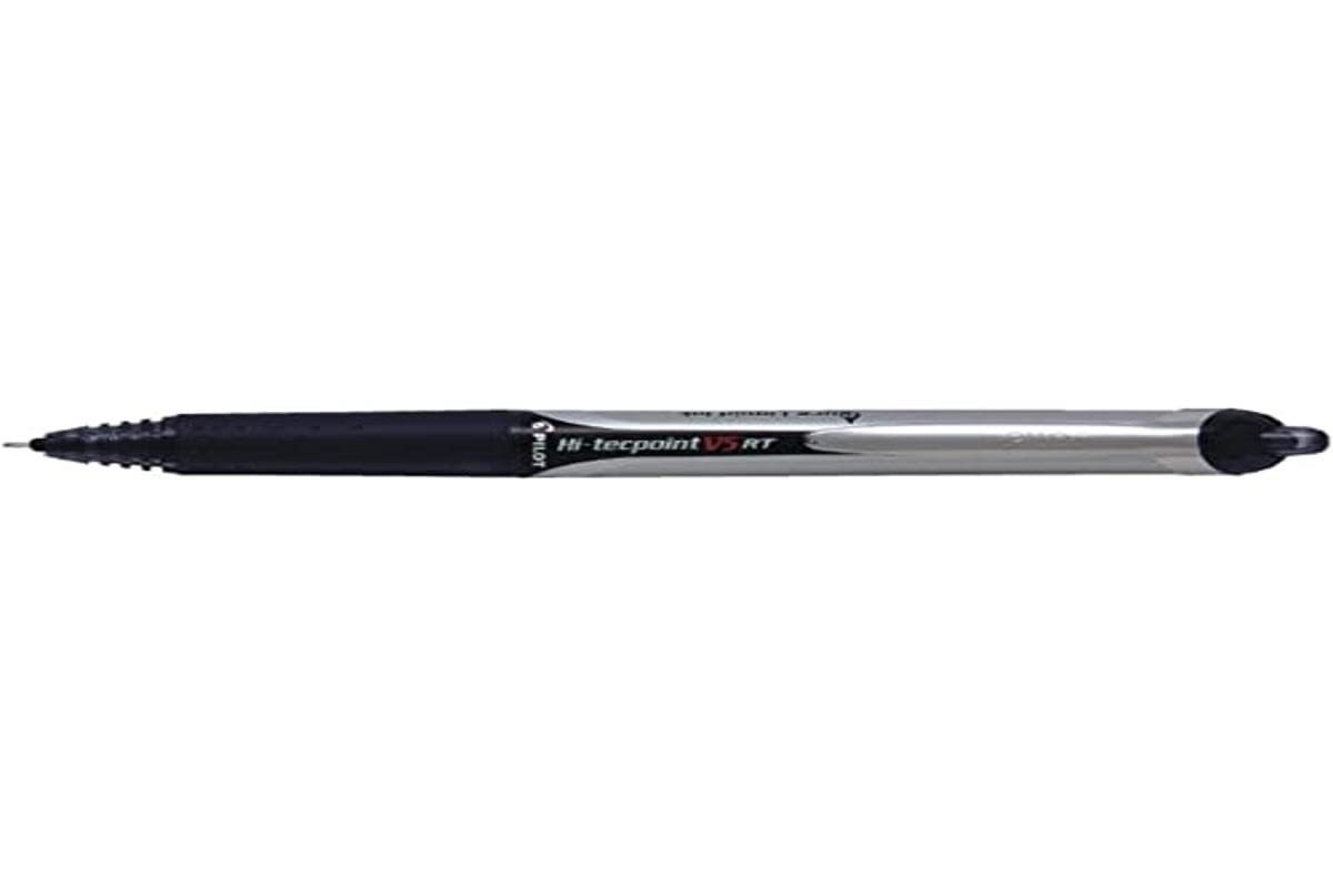 Pilot Hi-Tecpoint V5 RT Black Rollerball Pen (Black, 0.5 mm, 0.3 mm)