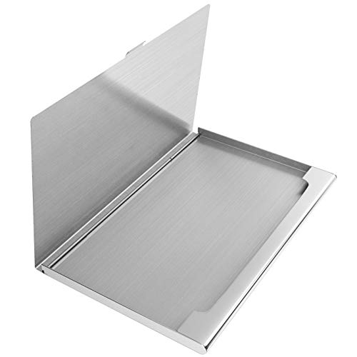 3 Pack Business Name Card Holder Professional Business Card Case, Leather Pocket Card Holder Wallet, Slim Metal Name Card Case for Men, Women