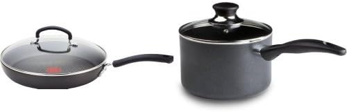 T-Fal12-Inch Cookware with lid & 3-Quart Saucepan Bundle