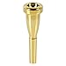 Whitelotous Gold Plated Trumpet Mouthpiece Meg 3C Size for Bach New