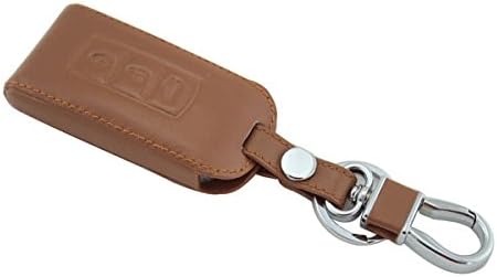 Generic Genuine Leather Remote Key Bag Case Holder Cover For Car Mitsubishi (Mitsubishi brown)