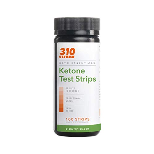 Ketone Testing Strips by 310 Nutrition (100 Strips) Test Ketosis