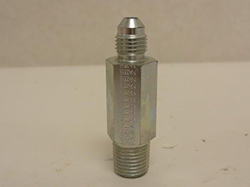 Eaton Aeroquip 202113-4-4S Male Long Connector, Male 37 Degree JIC, Male Pipe Thread, JIC 37 Degree & NPT End Types, Carbon Steel, 1/4 JIC(m) x 1/4 NPT(m) End Size, 1/4" Tube OD, 1/4" Male Pipe Size, 2.25" Length - Thumbnail 4