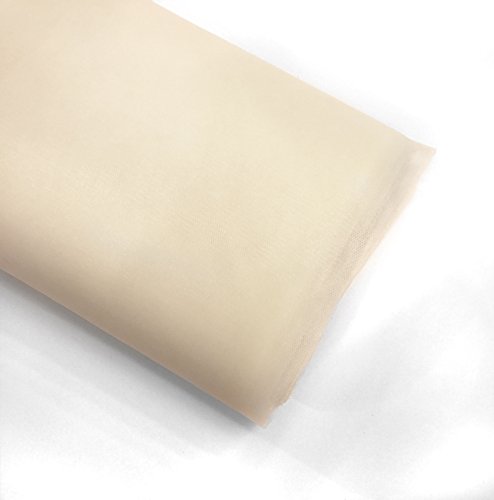 Craft and Party, 54" by 40 yards (120 ft) fabric tulle bolt for wedding and decoration (Ivory)