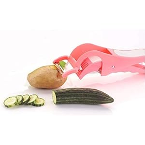 Marwell Multipurpose 2 in 1 Veg Cutter Cum Peeler (Pink) 2 pcs.