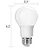 Luxrite LR21393 (6-Pack) 9W LED A19 Light Bulb, 60W Equivalent, Non-Dimmable, Cool White 4000K, 800 Lumens, E26 Base, UL-Listed