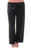 Alexander Del Rossa Womens Satin Pajama Pants, Silky PJ Bottoms