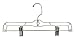 Jeronic 12 Pack Slack Pant Hangers Skirt Hangers with Clips, Clear
