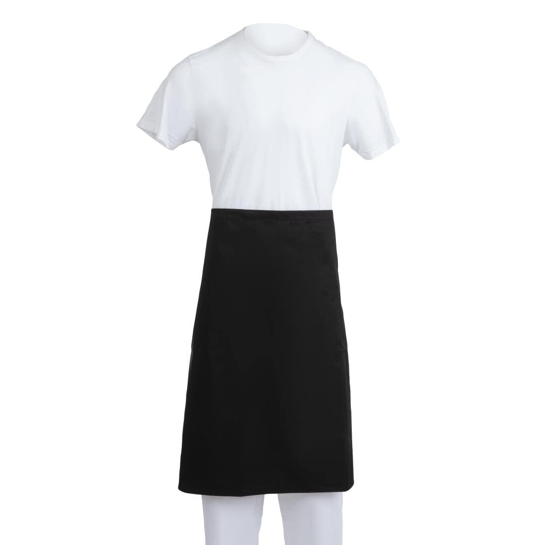 Nextday Catering A968 Regular Waist Aprons, Teflon coated, Poly-cotton, 30" long x 36" Wide, Black