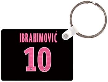 Zeppole(TM) #10 Zlatan Ibrahimovic 2nd Away Key Chains Luggage Tags by MDF Board