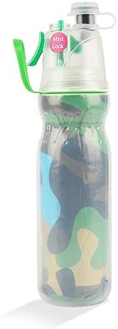 laize Spray Mist Squeeze Bottle, Unique Antibacterial Lids Design Mist Water Bottle Unique Mist Lock Design,Insulated Drinking & Misting Sport Water Bottle Mist Sprayer, Outdoor Hydration 590ml