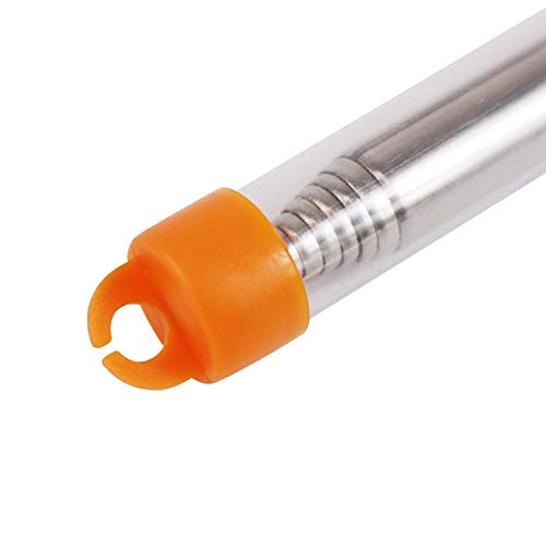 GETMORE7 Pocket Bellows, Outdoor Pocket Compact Telescopic Tube Stainless Steel Collapsible Air Blowpipe for Blowing Additional Air Into A Fire for Easy Fire-Lighting