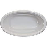 Jacuzzi SIGNATURE Acrylic Drop-In Bathtub, Soaking Sanctuary, Slip Resistant, Universal Drain Placement, 72" (L) x 42" (W), O