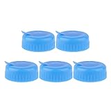 Freebily 5Pcs Blue 3 & 5 Gallon Water Bottle Screw on Cap Reusable Replacement Anti Splash Lids Blue One Size